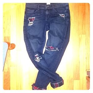 Flannel Accent Jeans